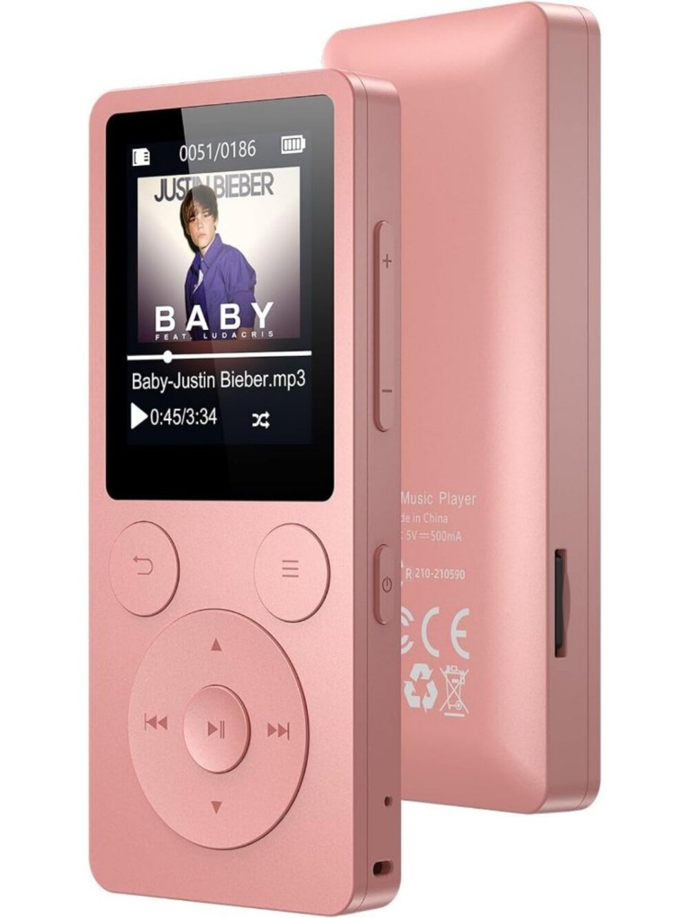 Bluetooth 5.3 MP3 Player 32GB with Speaker & Easy-to-Use Buttons - Portable